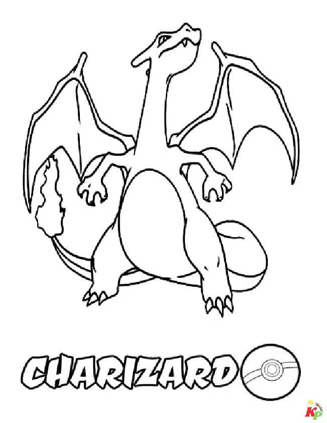 Charizard kleurplaten (107)