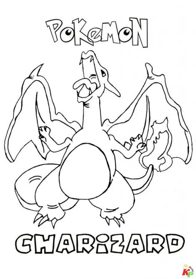 Charizard kleurplaten (11)