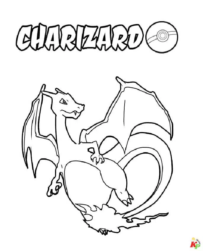 Charizard kleurplaten (112)