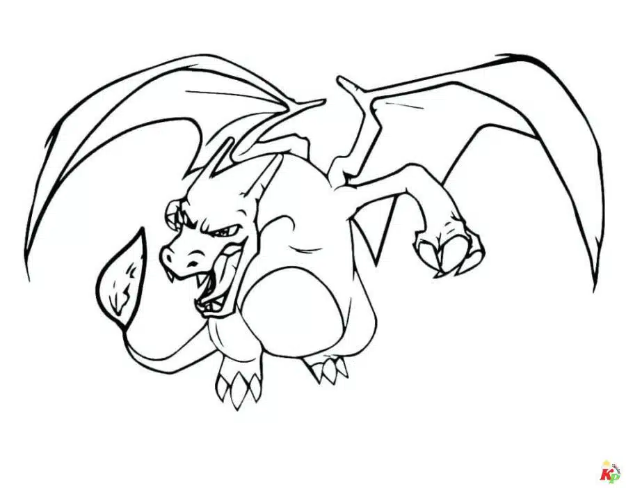 Charizard kleurplaten (115)