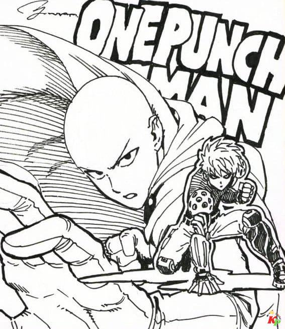 One Punch Man kleurplaten (8)